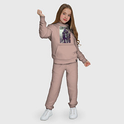 Костюм хлопковый детский Модный чувак из Чикаго - нейросеть, цвет: пыльно-розовый — фото 2