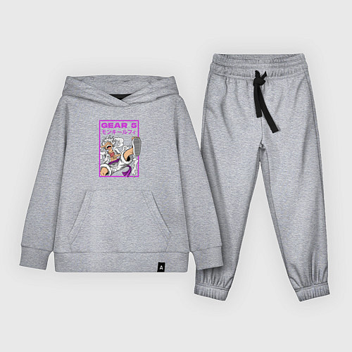 Детский костюм One piece - gear 5 белый / Меланж – фото 1