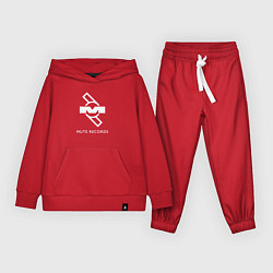 Костюм хлопковый детский Depeche Mode Mute Records Logo, цвет: красный