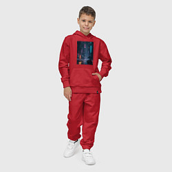 Костюм хлопковый детский Cyberpank, цвет: красный — фото 2