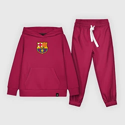 Костюм хлопковый детский Barcelona fc sport, цвет: маджента