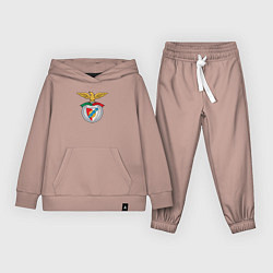 Костюм хлопковый детский Benfica club, цвет: пыльно-розовый