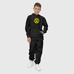 Костюм хлопковый детский Borussia fc sport, цвет: черный — фото 2