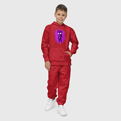 Костюм хлопковый детский Фиолетовый человек, цвет: красный — фото 2