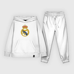 Костюм хлопковый детский Real madrid fc sport, цвет: белый