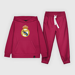 Костюм хлопковый детский Real madrid fc sport, цвет: маджента