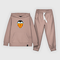 Костюм хлопковый детский Valencia fc sport, цвет: пыльно-розовый