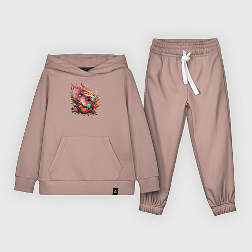 Детский костюм Christmas angry dragon / Пыльно-розовый – фото 1