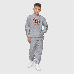 Костюм хлопковый детский Новогодний пёсик, цвет: меланж — фото 2