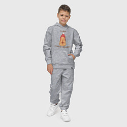 Костюм хлопковый детский Капибара: Я няша, а ты сомневался, цвет: меланж — фото 2