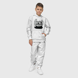 Костюм хлопковый детский Лягушонок радуется, цвет: белый — фото 2