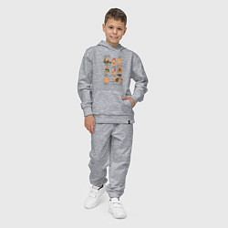 Костюм хлопковый детский Капибары зимой, цвет: меланж — фото 2