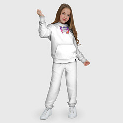 Костюм хлопковый детский GTA 6 - official logo, цвет: белый — фото 2