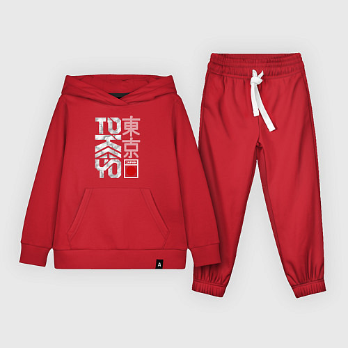 Детский костюм Токио типографика / Красный – фото 1