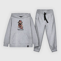 Костюм хлопковый детский Мопс и сарделька, цвет: меланж