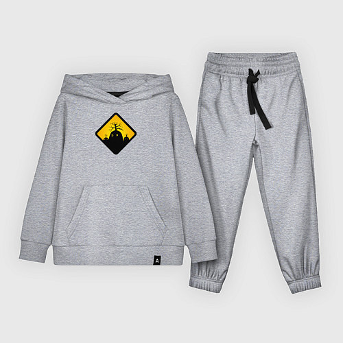 Детский костюм Знаки опасности - болотные монстры / Меланж – фото 1