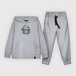 Костюм хлопковый детский Голова новогоднего тигра, цвет: меланж