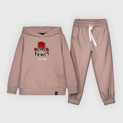 Детский костюм Сила девушек это не тренд / Пыльно-розовый – фото 1