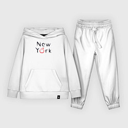 Костюм хлопковый детский New York apple, цвет: белый