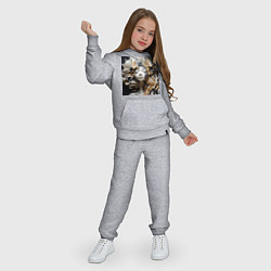 Костюм хлопковый детский Девушка из акрила, цвет: меланж — фото 2
