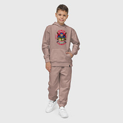 Костюм хлопковый детский Ninja ramen, цвет: пыльно-розовый — фото 2
