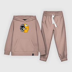 Костюм хлопковый детский Думающий смайл, цвет: пыльно-розовый