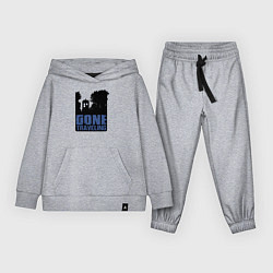 Костюм хлопковый детский Отправился путешествовать, цвет: меланж