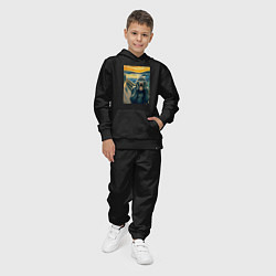 Костюм хлопковый детский Горилла кричит - мем нейросеть, цвет: черный — фото 2