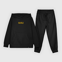 Костюм хлопковый детский Gusli - гусли, цвет: черный
