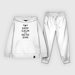 Костюм хлопковый детский Go to gym, цвет: белый