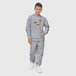 Костюм хлопковый детский День победы - 9 мая: Георгиевская ленточка, цвет: меланж — фото 2