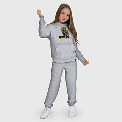 Костюм хлопковый детский Owls, цвет: меланж — фото 2