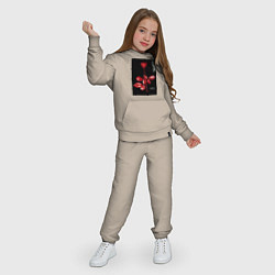 Костюм хлопковый детский Depeche mode rose, цвет: миндальный — фото 2