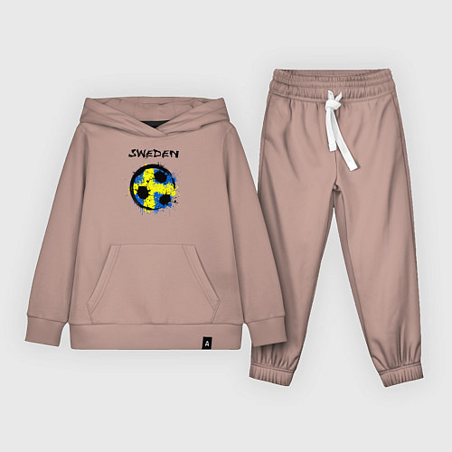 Детский костюм Сборная - Швеция / Пыльно-розовый – фото 1