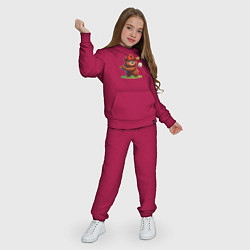 Костюм хлопковый детский Bear cub batter Baltimore Orioles - ai art, цвет: маджента — фото 2