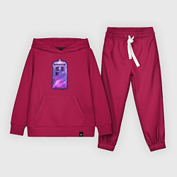 Костюм хлопковый детский Violet tardis, цвет: маджента