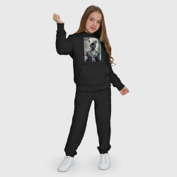 Костюм хлопковый детский Молодая пантера - модница из Нью-Йорка, цвет: черный — фото 2