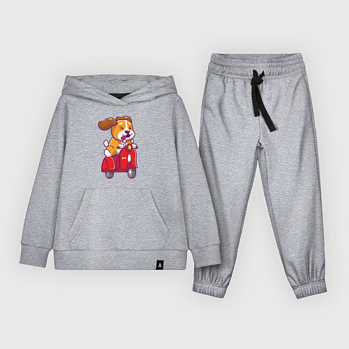 Детский костюм Пёсик на мотороллере / Меланж – фото 1