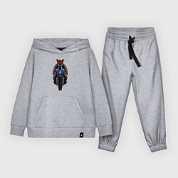 Костюм хлопковый детский Кабан байкер, цвет: меланж