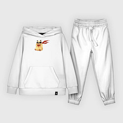 Костюм хлопковый детский Хомяк супергерой, цвет: белый