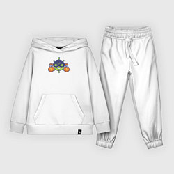 Костюм хлопковый детский Вирус грабитель, цвет: белый