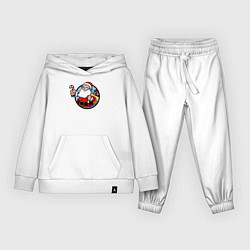 Костюм хлопковый детский Санта идёт, цвет: белый