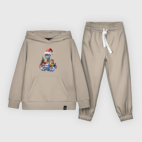 Детский костюм Змея 2025 новогодняя / Миндальный – фото 1