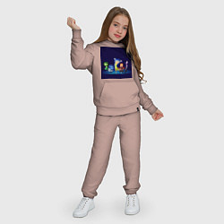 Костюм хлопковый детский Все эмоции персонажи мультфильм головоломка, цвет: пыльно-розовый — фото 2