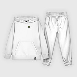 Костюм хлопковый детский Блюлок - логотип, цвет: белый