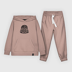 Костюм хлопковый детский Dark side, цвет: пыльно-розовый