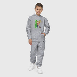 Костюм хлопковый детский Рик и морти назад в будущее, цвет: меланж — фото 2
