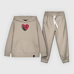 Костюм хлопковый детский Валентинка, цвет: миндальный