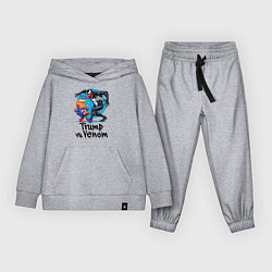 Костюм хлопковый детский Venom vs Donald Trump - ai art fantasy, цвет: меланж