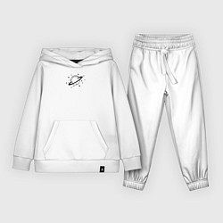 Костюм хлопковый детский Моя вселенная для пары, цвет: белый